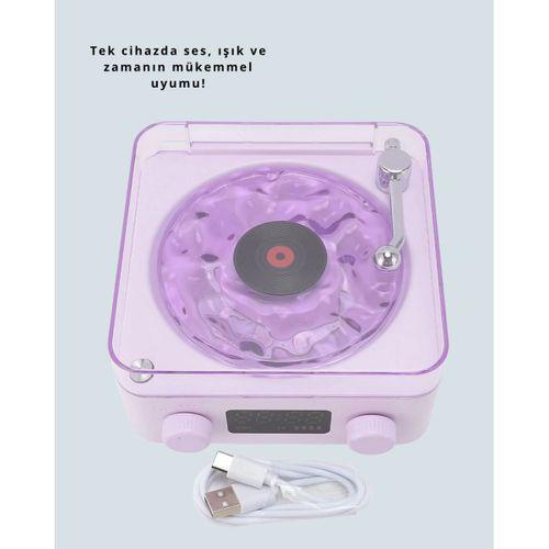 Retro Pikap Tasarımlı Bluetooth Hoparlör – Projektörlü Şarjlı Lamba