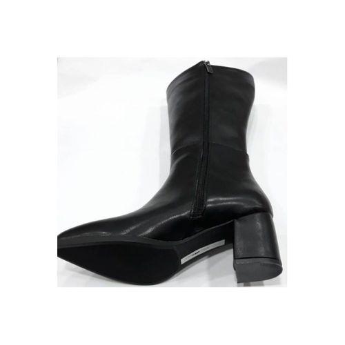 PUNTO 343035 Kadın Fermuarlı 6 cm Topuklu Çizme