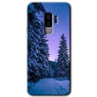 Potkal Hediye Fabrikası Samsung Galaxy S9 Plus HD Baskılı Kılıf + 9D Tam Ekran Koruyucu - Kış Manzarası