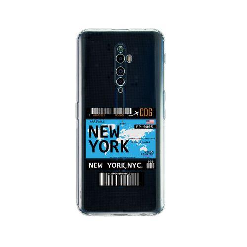Oppo Reno 2Z New York Desenli Premium Şeffaf Silikon Kılıf