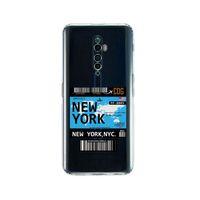 Oppo Reno 2Z New York Desenli Premium Şeffaf Silikon Kılıf