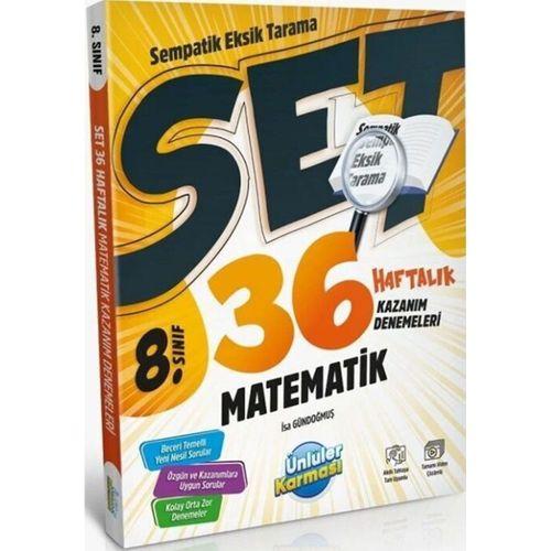 8. Sınıf Matematik SET 36 Haftalık Kazanım Denemeleri Ünlüler Yayınları