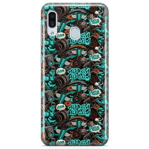 Samsung Galaxy A30 Kılıf Protein Tozu Arka Kapak Koruma Desenli Full Koruyucu