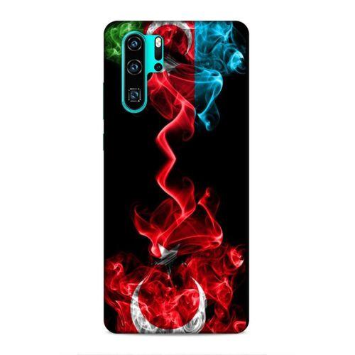 Huawei P30 Pro Uyumlu Kılıf Azarbaijan (12) Koruyucu Silikon Azerbaycan Türk Bayrakları