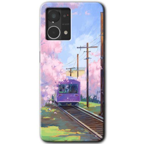 Potkal Hediye Fabrikası Oppo Reno 7 4G Kılıf HD Desen Baskılı Arka Kapak - Rails Paint
