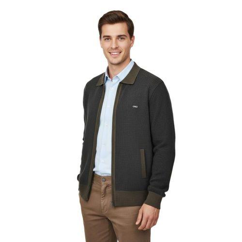 Erkek Polo Yaka Astarlı Triko Mont Fermuarlı 5208P BGL-ST05019