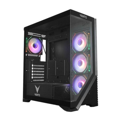 VENTO VG4202FLA ATX Tower, 750W 80+ Siyah,  Temperli Cam, RGB, Mesh, ATX GAMING KASA