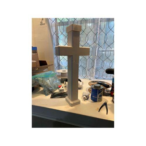 Işıklı Haç Dekor (Bu ürün Sadece Plastik parçadır - Almadan Önce Soru Sorabilirsiniz)