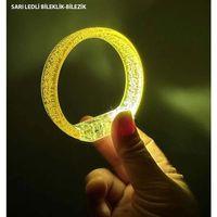 Sarı Led Işıklı Baskı Yapılabilen Pilli Bileklik Bilezik