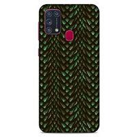 Samsung Galaxy M31 Kılıf Dragons (3) Kapak Ejderha Cilt Yeşil