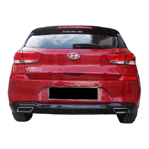 Hyundai İ30 Uyumlu (2017-2018) Arka Tampon - Difüzör (Plastik)