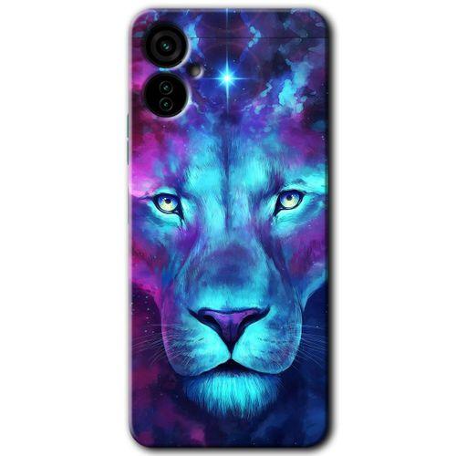 Tecno Spark 9 Pro Kılıf HD Desen Baskılı Arka Kapak - Neon Lion