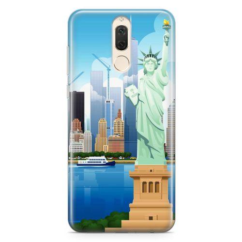 Huawei Nova 2i Kılıf Özgürlük Heykeli Newyork Arka Kapak Koruma Desenli Full Koruyucu