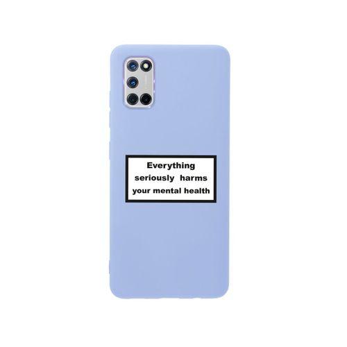 Oppo A72 Everythink Premium Silikonlu Lila Telefon Kılıfı