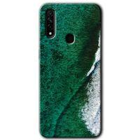 MRCİLETİSİM Oppo A31 Kılıf Kapak - Yeşil Okyanus +Hayalet Ekran Yandan Gözükmez