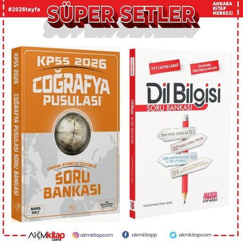 CBA Akademi 2026 KPSS Coğrafyanın Pusulası ve AKM Dil Bilgisi Soru Bankası Seti 2 Kitap