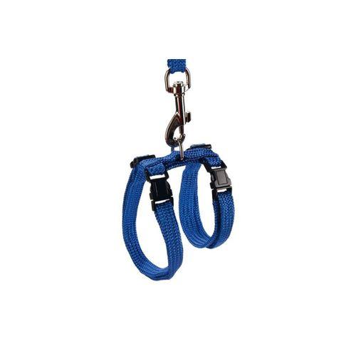 Beeztees Kedi Göğüs Tasması ve Gezdirme Kayışı, 130cm, Mavi