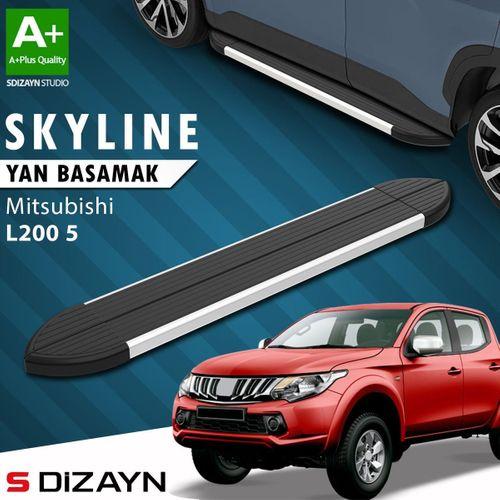 S-Dizayn Mitsubishi L200 5 Skyline Aluminyum Yan Basamak 193 Cm 2015-2019 A+ Kalite