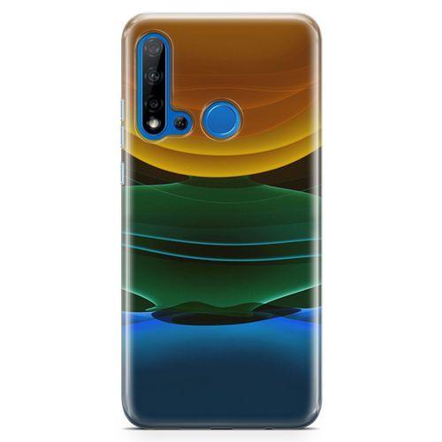 Huawei P20 Lite 2019 Kılıf Yer Gök Güneş Arka Kapak Koruma Desenli Full Koruyucu
