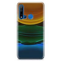 Huawei P20 Lite 2019 Kılıf Yer Gök Güneş Arka Kapak Koruma Desenli Full Koruyucu