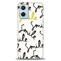 Oppo A96 4G Kılıf HD Baskılı Kılıf - S Smile + Tam Ekran Koruyucu
