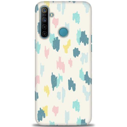 Realme 5i Kılıf HD Baskılı Kılıf - Blue + Tam Ekran Koruyucu