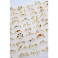 12'li Karışık Prenses Yüzük Seti - Altın