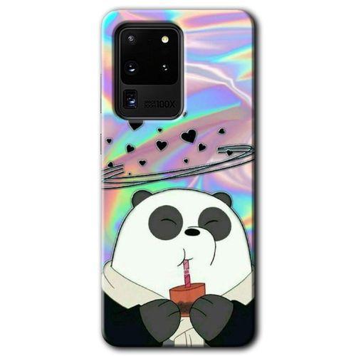 Samsung Galaxy S20 Ultra Kılıf HD Desen Baskılı Arka Kapak - Milkshake Panda
