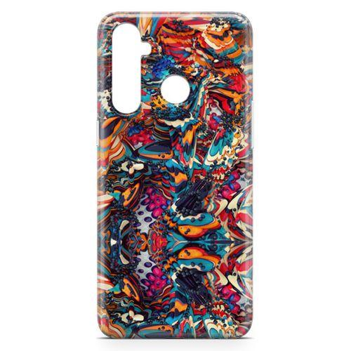 Realme 5 Pro Kılıf Siyah İnci Arka Kapak Koruma Desenli Full Koruyucu