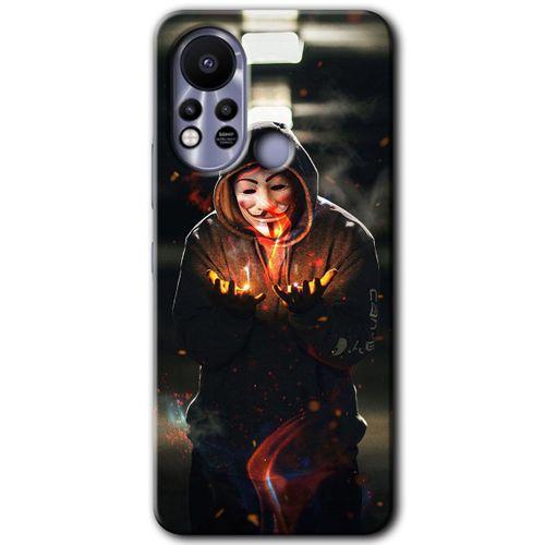 İnfinix Hot 11s Kılıf HD Desen Baskılı Arka Kapak - V for Fire