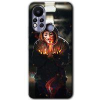 İnfinix Hot 11s Kılıf HD Desen Baskılı Arka Kapak - V for Fire