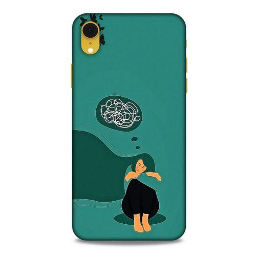 Apple iPhone XR Kılıf Depresyon (11) Tam Koruma Siyah Gri