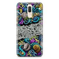 Huawei Mate 10 Lite Kılıf Deniz Mahsulleri Doodle Arka Kapak Koruma Desenli Full Koruyucu