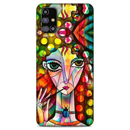 Lopard Samsung Galaxy M31s Uyumlu Kılıf Sürreal Yüzler ♀ (3) Kapak Baskılı