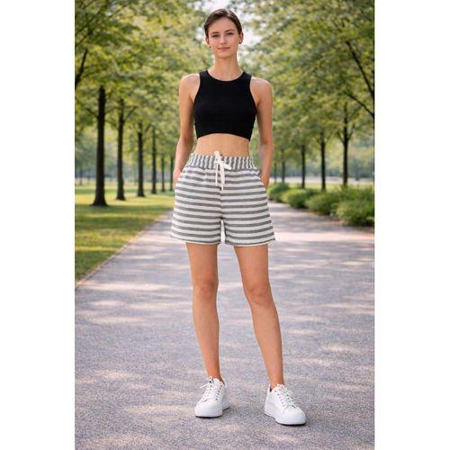 ALEXANDERGARDI Büyük Beden Çizgili Şort