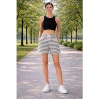 ALEXANDERGARDI Büyük Beden Çizgili Şort