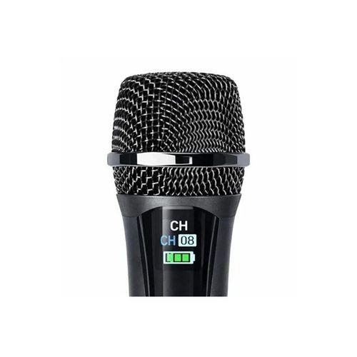Profesyonel Çiftli Kablosuz Mikrofon Seti Karaoke Şarj Edilebilir 50 Metre