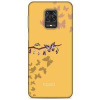 Xiaomi Redmi Note 9S Kılıf Kelebek Etkisi (46) Core Armor Kılıf Yeşil Sarı