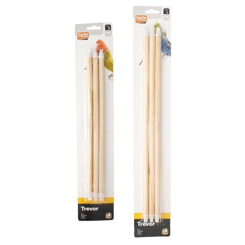 Karlıe Ahşap Kuş Tüneği 3lü 35x12mm