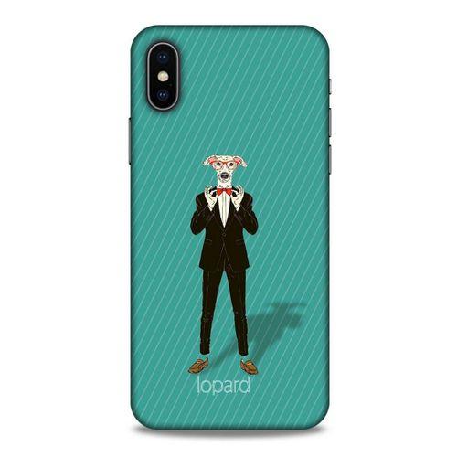 Apple iPhone XS Kılıf FunnyMaX (12) Koruyucu Silikon Turkuaz Köpek