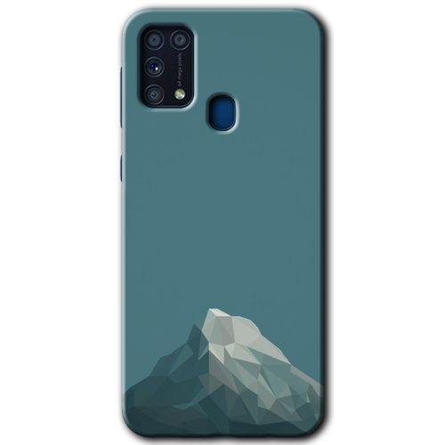 MRCİLETİSİM MRCİLETİSİM Samsung Galaxy M31 Kılıf HD Desen Baskılı Arka Kapak + Temperli Cam - Alone Mountain