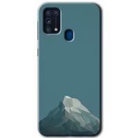 MRCİLETİSİM MRCİLETİSİM Samsung Galaxy M31 Kılıf HD Desen Baskılı Arka Kapak + Temperli Cam - Alone Mountain