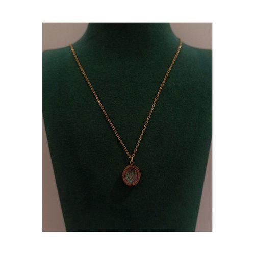 Monalisa Home Gold Renk Lüks Figürlü Gösterişli Kolye