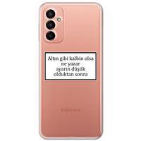 Galaxy M23 Kılıf HD Yazı Baskılı Silikon Arka Kapak - Yazı 3