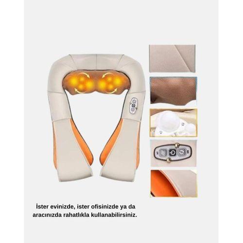 Ergonomik Ovmalı Masaj Aleti – Isıtmalı, Yoğurmalı, Boyun Ve Bel Rahatlatıcı Masaj Makinesi