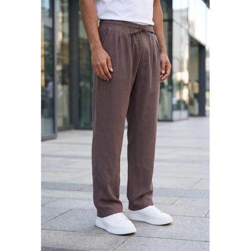 Wert Lyocell Kumaş Relaxed Fit Çİft Pileli Jogger Eşofman Altı Pantolon - Kahve
