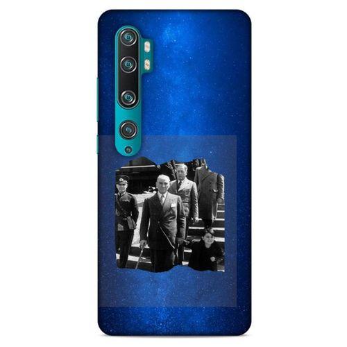 Xiaomi Mi Note 10 Kılıf Atatürk (11) Tam Koruma Gece Mavisi