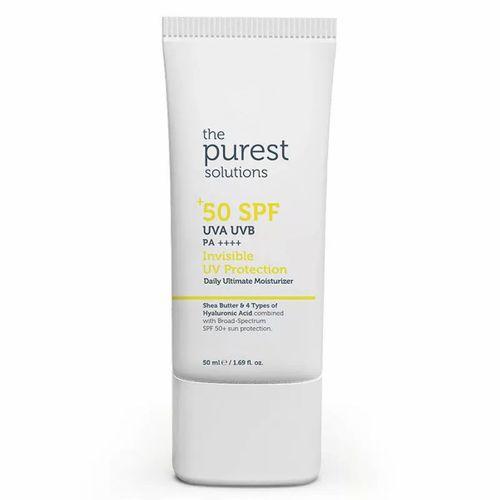 The Purest Solutions Invisible UV Protection Günlük Kullanıma Uygun Nemlendiricili Güneş Kremi SPF50+ 50 ml