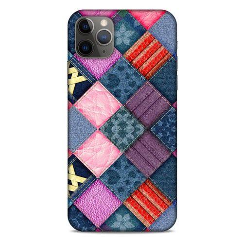 Apple Iphone 11 Pro Max Kılıf Patchwork (39) Liquid Crystal Kılıf Şeker Pembe Bordo