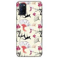 Oppo A52 Kılıf Japonya (44) Tough Armor Kılıf Japon Yelpazesi Çiçeği